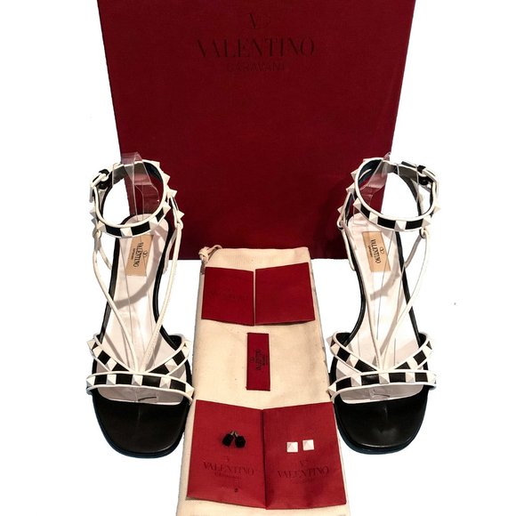 Free Rockstuds Ankle Wrap Heel Sandals - Picture 2 of 12